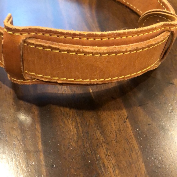 LOUIS VUITTON Replacement Vachetta Leather Shoulder Strap with LV Clasps and Pad - Picture 12 of 14